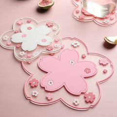 Sakura Flower Coaster Pads (2Pcs)